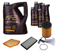DENCKERMANN Controllo Set MANNOL Extreme 5W-40 9L per BMW 6er Cabriolet 645