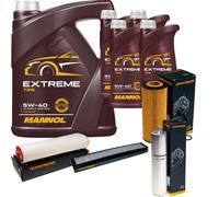 DENCKERMANN Controllo Set MANNOL Extreme 5W-40 9L per BMW X3 3.0d 3er Touring