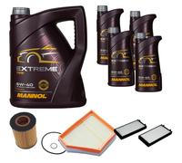 DENCKERMANN Controllo Set MANNOL Extreme 5W-40 9L per BMW X5 4.8i xDrive