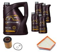 DENCKERMANN Controllo Set MANNOL Extreme 5W-40 9L per BMW X5 4.8i xDrive