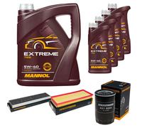 DENCKERMANN Controllo Set MANNOL Extreme 5W-40 9L per Jaguar X-Type 2.5 V6
