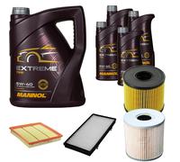 DENCKERMANN Controllo Set MANNOL Extreme 5W-40 9L per Opel Vivaro Furgone 2.5