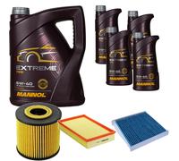DENCKERMANN Controllo Set MANNOL Extreme 5W-40 9L Per Volvo V70 II 2.4 2.5 T