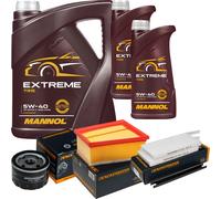 DENCKERMANN Controllo Set MANNOL Extreme Olio 5W-40 7L per Renault Kangoo/Grand