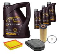 DENCKERMANN Controllo Set MANNOL Extreme Olio 5W-40 8L per Mercedes-Benz SLK 200