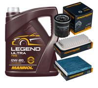DENCKERMANN Controllo Set MANNOL Legend Ultra 0W-20 5L Per Toyota Yaris 1.0