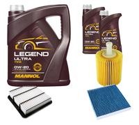 Denckermann Controllo Set mannol Legend Ultra 0W-20 7L per Lexus Is II