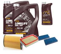 DENCKERMANN Controllo Set MANNOL LONGLIFE 504/507 5W-30 11L Per BMW 7 Serie 745d