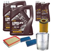 DENCKERMANN Controllo Set MANNOL LONGLIFE 504/507 5W-30 12L Per BMW 7 Serie 740d