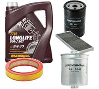 DENCKERMANN Controllo Set MANNOL LONGLIFE 504/507 5W-30 5L Per Audi 80 2.0