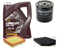 DENCKERMANN Controllo Set MANNOL LONGLIFE 504/507 5W-30 5L Per Audi A8 2.8