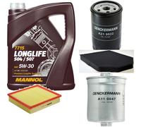 DENCKERMANN Controllo Set MANNOL LONGLIFE 504/507 5W-30 5L Per Audi A8 2.8