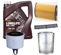 DENCKERMANN Controllo Set MANNOL LONGLIFE 504/507 5W-30 5L Per BMW 1 Serie 120i