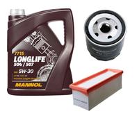 DENCKERMANN Controllo Set MANNOL LONGLIFE 504/507 5W-30 5L Per Dacia Duster