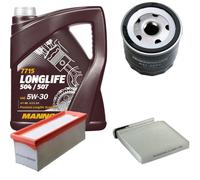 DENCKERMANN Controllo Set MANNOL LONGLIFE 504/507 5W-30 5L Per Dacia Duster
