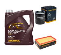 DENCKERMANN Controllo Set MANNOL LONGLIFE 504/507 5W-30 5L Per KIA Carens II