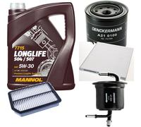 DENCKERMANN Controllo Set MANNOL LONGLIFE 504/507 5W-30 5L Per KIA Cerato 1.6