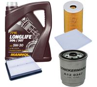 DENCKERMANN Controllo Set MANNOL LONGLIFE 504/507 5W-30 5L Per KIA Optima