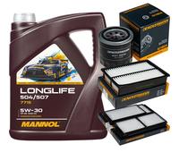 DENCKERMANN Controllo Set MANNOL LONGLIFE 504/507 5W-30 5L Per Mazda 5 2.0 CD