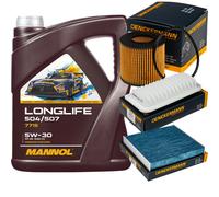 DENCKERMANN Controllo Set MANNOL LONGLIFE 504/507 5W-30 5L Per Subaru Trezia