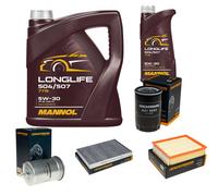 DENCKERMANN Controllo Set MANNOL LONGLIFE 504/507 5W-30 6L Per Audi A6 1.8 T