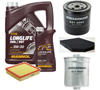 DENCKERMANN Controllo Set MANNOL LONGLIFE 504/507 5W-30 6L Per Audi A8 2.8