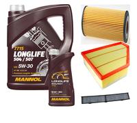 DENCKERMANN Controllo Set MANNOL LONGLIFE 504/507 5W-30 6L Per BMW 3 Serie 320d