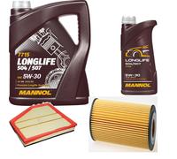 DENCKERMANN Controllo Set MANNOL LONGLIFE 504/507 5W-30 6L Per BMW 5 Serie 520d