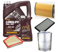 DENCKERMANN Controllo Set MANNOL LONGLIFE 504/507 5W-30 6L Per BMW 5 Serie 520d