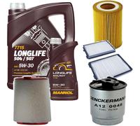 DENCKERMANN Controllo Set MANNOL LONGLIFE 504/507 5W-30 6L Per BMW 5 Serie 520d