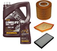 DENCKERMANN Controllo Set MANNOL LONGLIFE 504/507 5W-30 6L Per BMW 5 Serie 520i