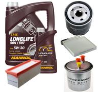 DENCKERMANN Controllo Set MANNOL LONGLIFE 504/507 5W-30 6L Per Dacia Duster