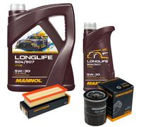 DENCKERMANN Controllo Set MANNOL LONGLIFE 504/507 5W-30 6L Per Fiat Idea 1.4