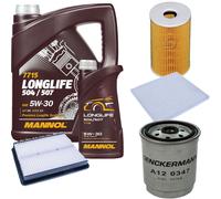 DENCKERMANN Controllo Set MANNOL LONGLIFE 504/507 5W-30 6L Per KIA Optima