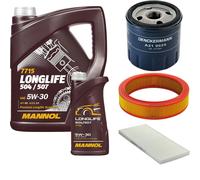 DENCKERMANN Controllo Set MANNOL LONGLIFE 504/507 5W-30 6L Per Lancia Y 1.2