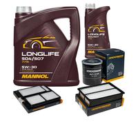 DENCKERMANN Controllo Set MANNOL LONGLIFE 504/507 5W-30 6L Per Mazda 5 2.0 CD