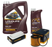 DENCKERMANN Controllo Set MANNOL LONGLIFE 504/507 5W-30 6L Per Subaru Trezia