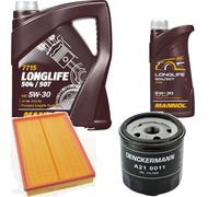 DENCKERMANN Controllo Set MANNOL LONGLIFE 504/507 5W-30 6L Per VW Fox 1.4
