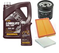 DENCKERMANN Controllo Set MANNOL LONGLIFE 504/507 5W-30 6L Per VW Fox 1.4