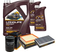 DENCKERMANN Controllo Set MANNOL LONGLIFE 504/507 5W-30 7L Per Audi A6 1.8 T
