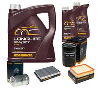 DENCKERMANN Controllo Set MANNOL LONGLIFE 504/507 5W-30 7L Per Audi A6 1.8 T