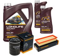 DENCKERMANN Controllo Set MANNOL LONGLIFE 504/507 5W-30 7L Per Fiat Idea 1.4