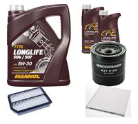 DENCKERMANN Controllo Set MANNOL LONGLIFE 504/507 5W-30 7L Per KIA Cerato 1.6
