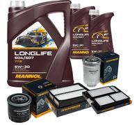 DENCKERMANN Controllo Set MANNOL LONGLIFE 504/507 5W-30 7L Per Mazda 5 2.0 CD