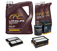 DENCKERMANN Controllo Set MANNOL LONGLIFE 504/507 5W-30 7L Per Mazda 5 2.0 CD