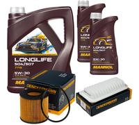 DENCKERMANN Controllo Set MANNOL LONGLIFE 504/507 5W-30 7L Per Subaru Trezia