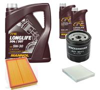DENCKERMANN Controllo Set MANNOL LONGLIFE 504/507 5W-30 7L Per VW Fox 1.4