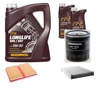 DENCKERMANN Controllo Set MANNOL LONGLIFE 504/507 5W-30 7L Per VW UP 1.0 TSI