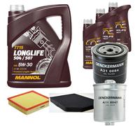 DENCKERMANN Controllo Set MANNOL LONGLIFE 504/507 5W-30 8L Per Audi A8 2.8