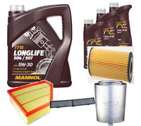 DENCKERMANN Controllo Set MANNOL LONGLIFE 504/507 5W-30 8L Per BMW 3 Serie 320d